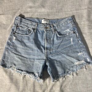 AGOLDE Women's Parker Long Denim Shorts In Swapmeet, 27
